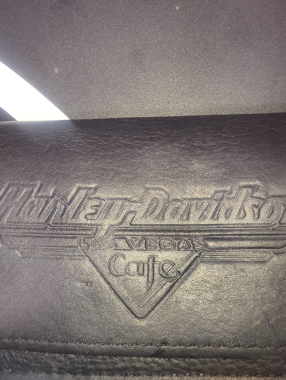 Harley-Davidson Black Embossed Vegas Cafe Leather Wallet